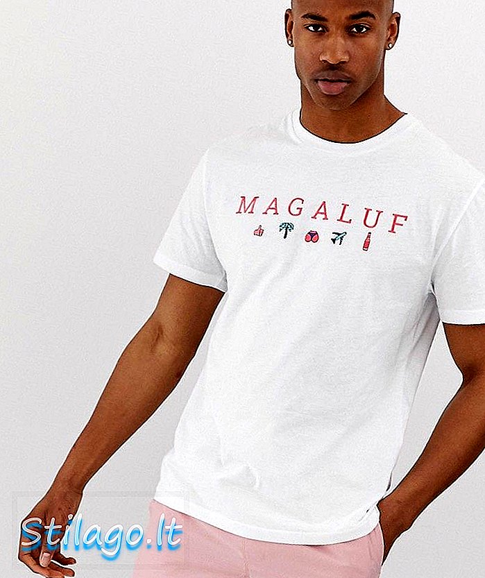 Urban Threads Magaluf T-Shirt-Weiß