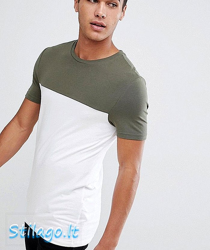 „ASOS DESIGN“ raumenims pritaikyti marškinėliai su baltu kontrasto jungu