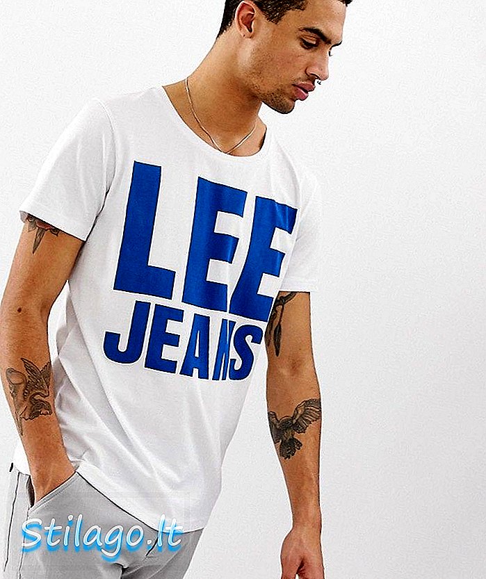 T-shirt grafik Lee Jeans-Putih