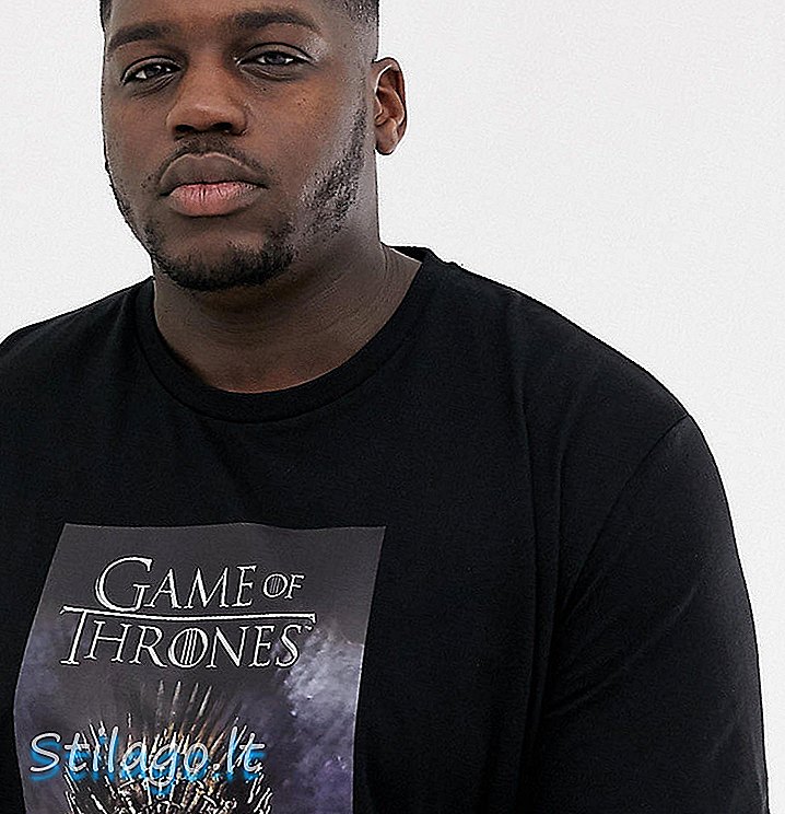 Koszulka ASOS DESIGN Plus Game Of Thrones zrelaksowana koszulka-czarna