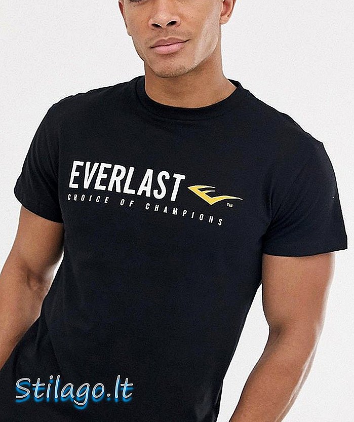T-Shirt Leher Crew Everlast-Hitam