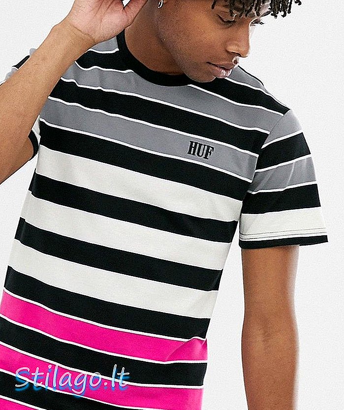 HUF Variant pletené tričko v čiernej farbe