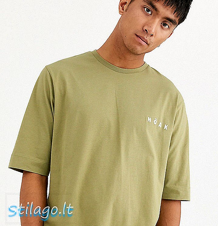 Noak överdimensionerad fit t-shirt med logotyp-brun