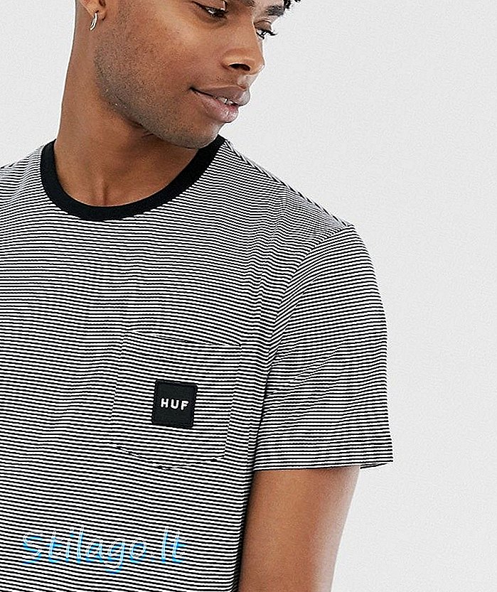 HUF Carson πλεκτό μπλουζάκι σε μαύρο χρώμα