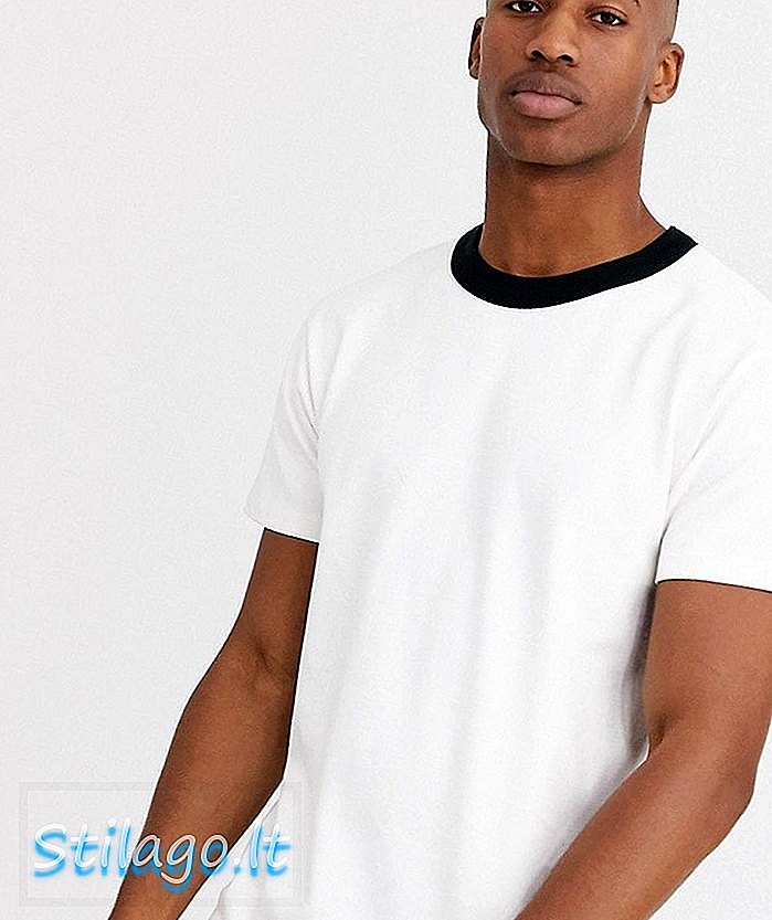 Jack & Jones Premium tričko s nadmerným zvonením v bielej farbe