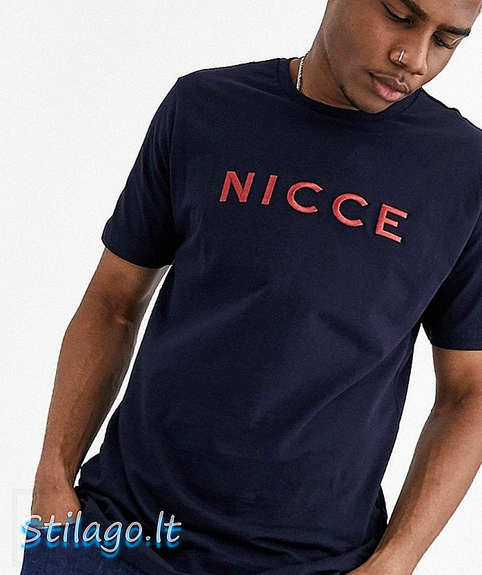Camiseta Nicce logo pecho grande en azul marino