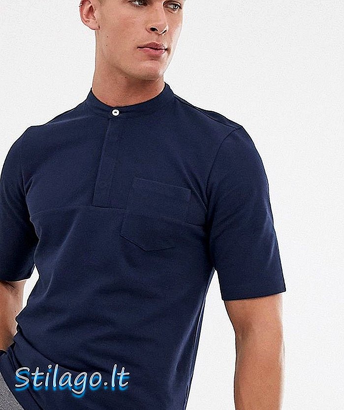 Jack & Jones Prémiové tričko s límečkem v námořnictvu