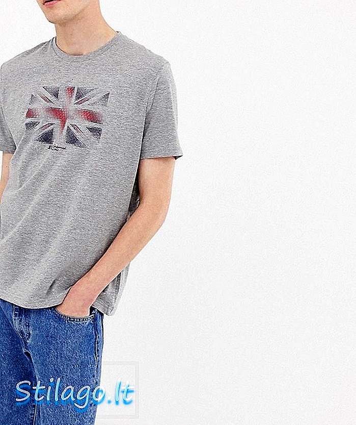 Ben Sherman Flag T-shirt-Grå