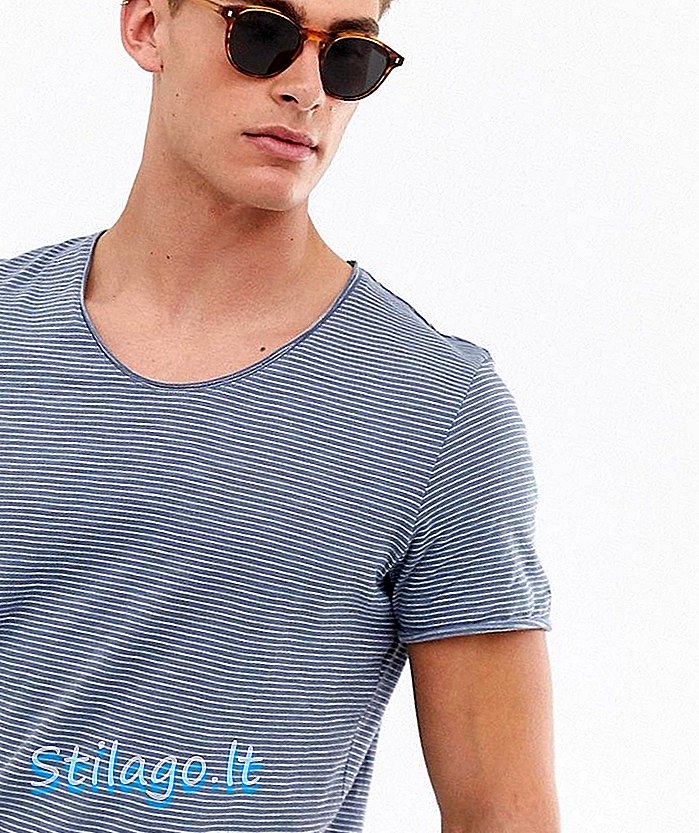 Camiseta de algodón orgánico seleccionado de Homme en azul