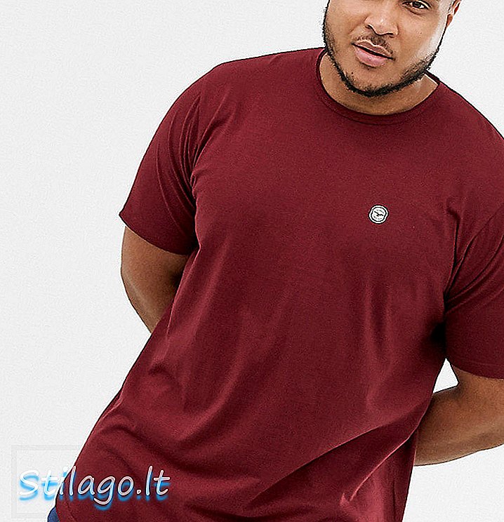 Le Breve Plus t-shirt longline com bordas cruas-Vermelho