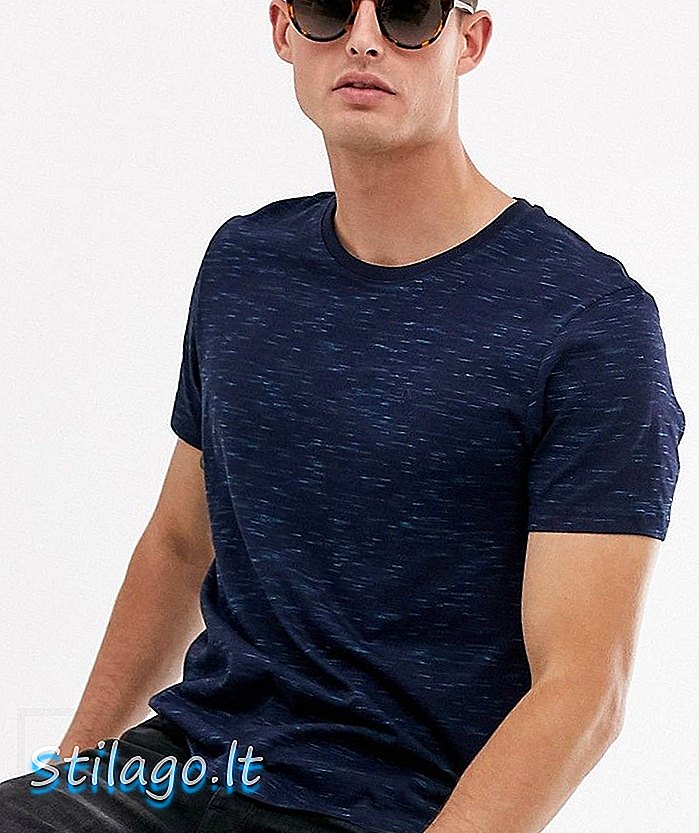 Esprit t-shirt i marinblå med neonblå fläck