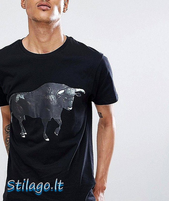D-Struct Animal Print T-Shirt-Svart