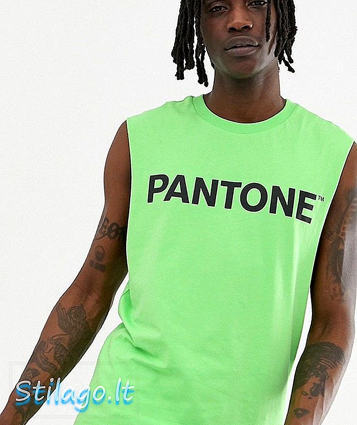 Bershka PANTONE krekls bez piedurknēm zaļā krāsā