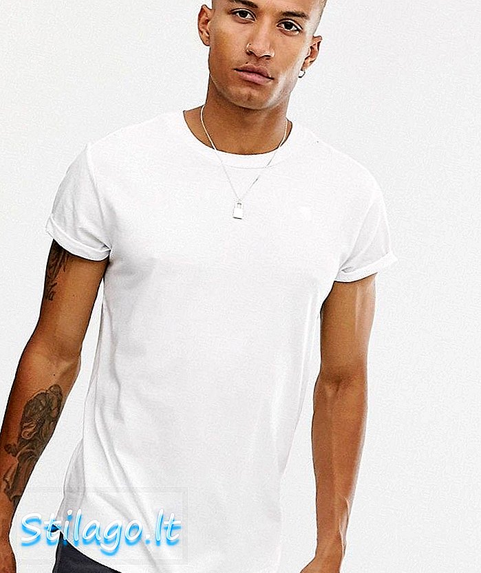 G-Star Shelo uvolněné fit tričko v bílé barvě
