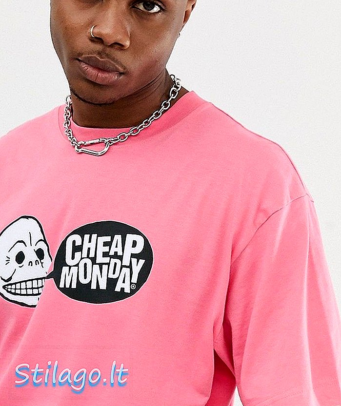 Cheap Monday logo logo camiseta-Rosa