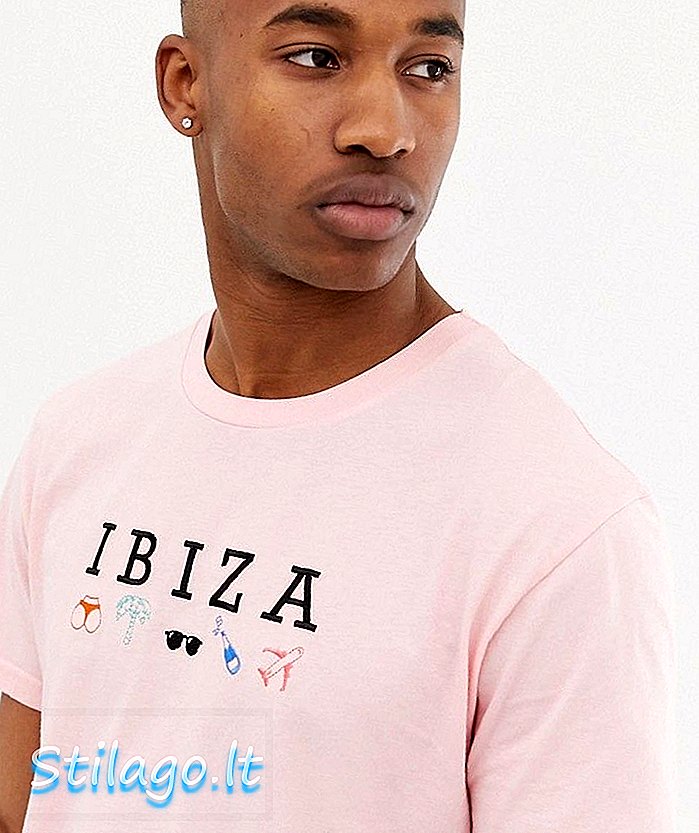T-shirt Urban Threads Ibiza-Rosa