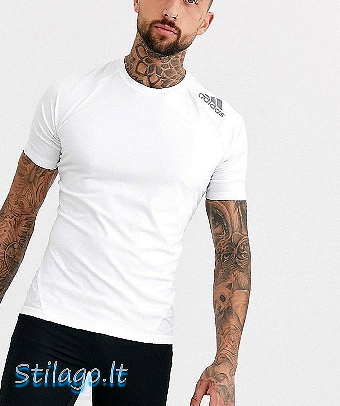 Camiseta deportiva adidas alphaskin en blanco