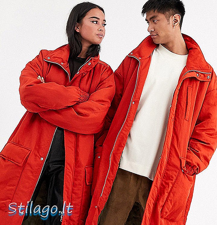 Куртка Reclaimed Vintage с длинным рукавом унисекс - оранжевый