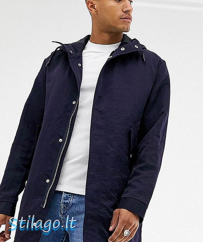 Куртка з паркою ASOS DESIGN зі знімною гільзовою підкладкою у темно-морському стилі