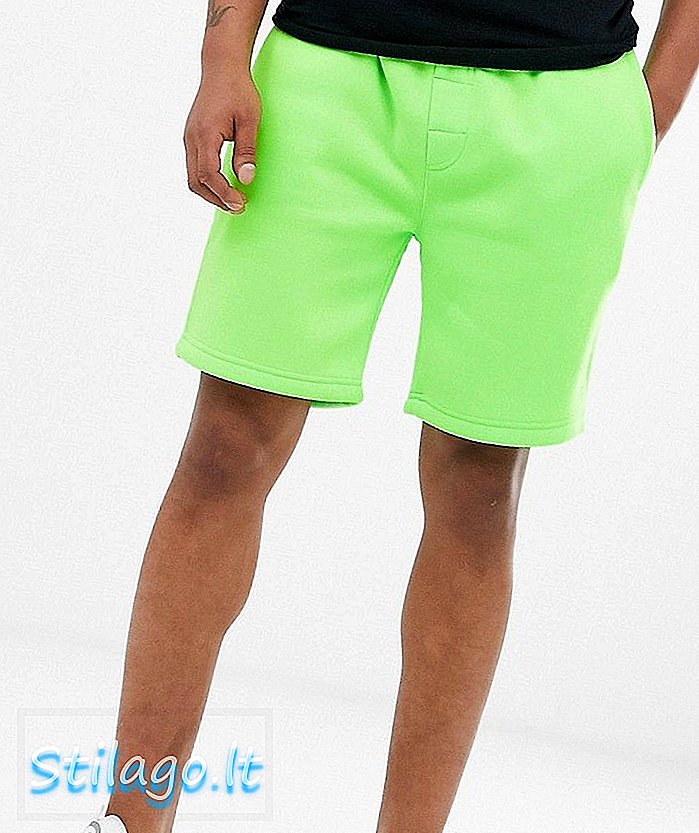 Brave Soul neon sweat shorts-Green