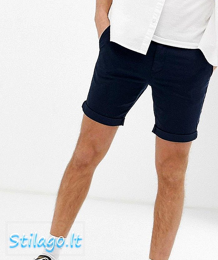 Pantaloni scurți chino Homme selectați din bumbac organic bleumarin