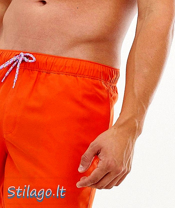 Шорти плавальні ASOS DESIGN оранжевого кольору середньої довжини