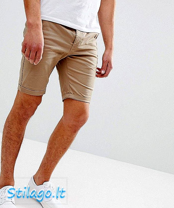 ASOS DESIGN Skinny Chino Shorts aus Stein