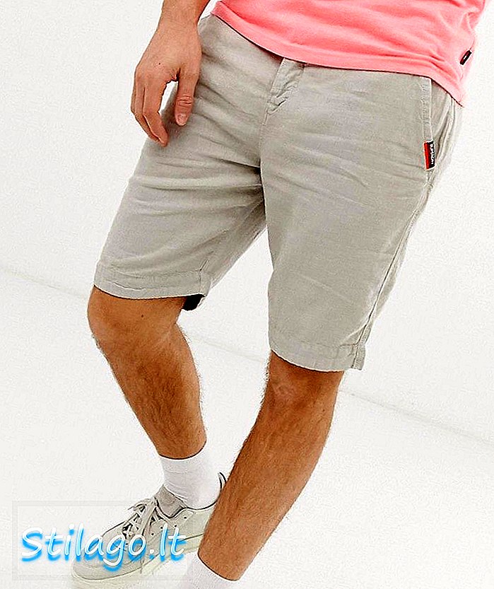 Superdry linne chino shorts-sten