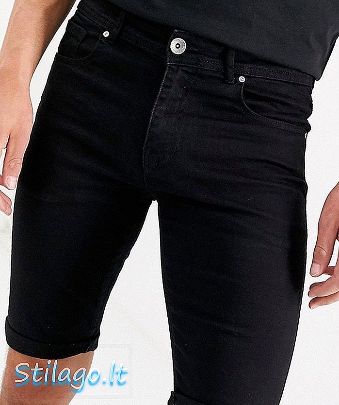 Pantaloni scurți din denim APT în negru