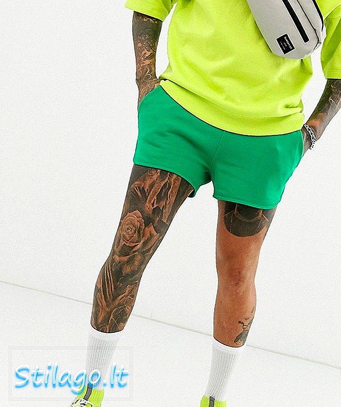 Pantaloni scurți de alergator din tricou pentru ASOS DESIGN în verde