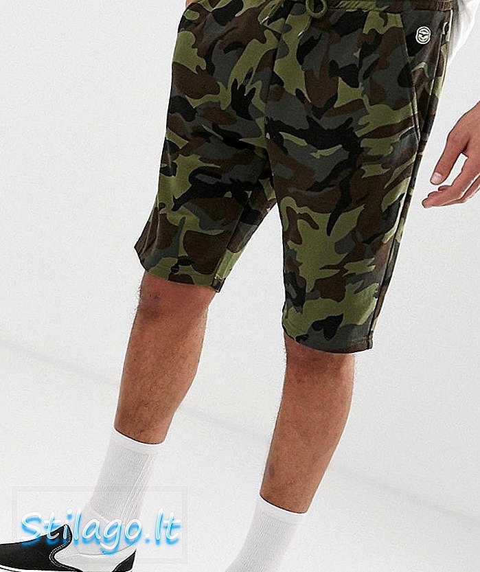 Le Breve Tall camo print shorts-Grøn