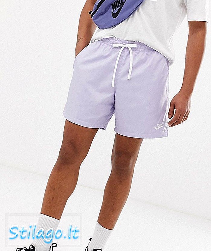 Pantaloni scurți cu logo Nike țesute Lila-violet