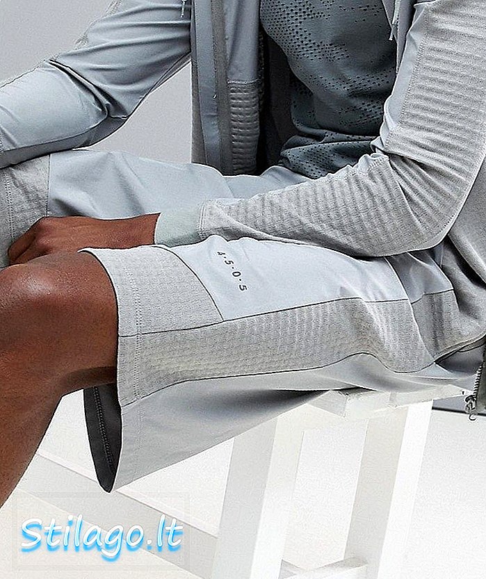 ASOS 4505 - Short de basket avec découpe et couture en gris