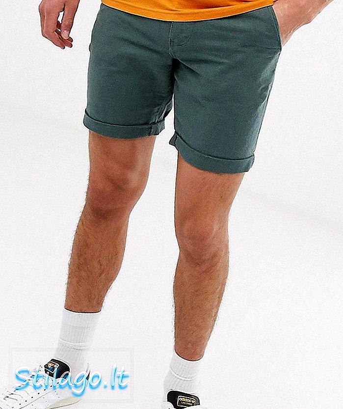 Pasirinkti „Homme“ lininiai šortai žalia spalva