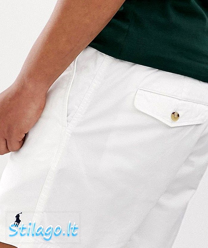 Polo Ralph Lauren Prepster spillerlogo chino shorts i hvitt