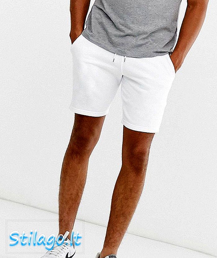 سفید رنگ میں ASOS ڈیزائن جرسی پتلی شارٹس