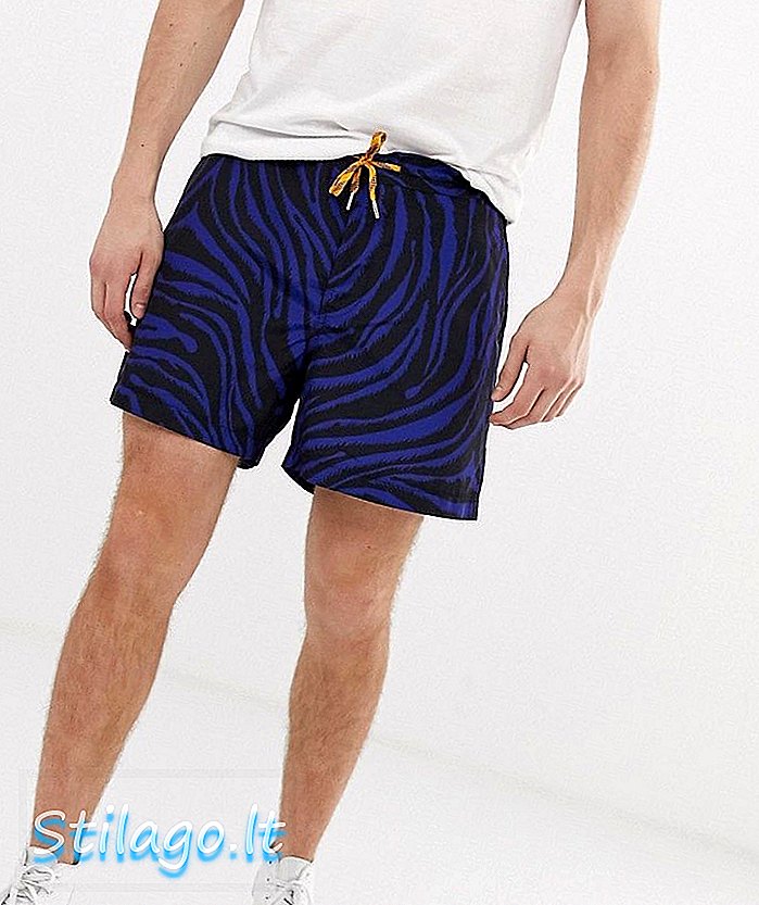 Tiger of Sweden Jeans tigerprint shorts i blått