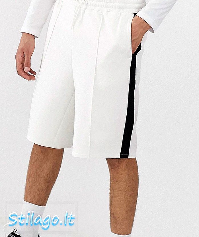 Jersey shorts i ukedag i hvitt