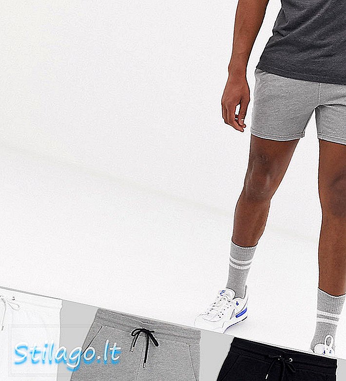 ASOS DESIGN jersey skinny shorts 3 pakke-Multi