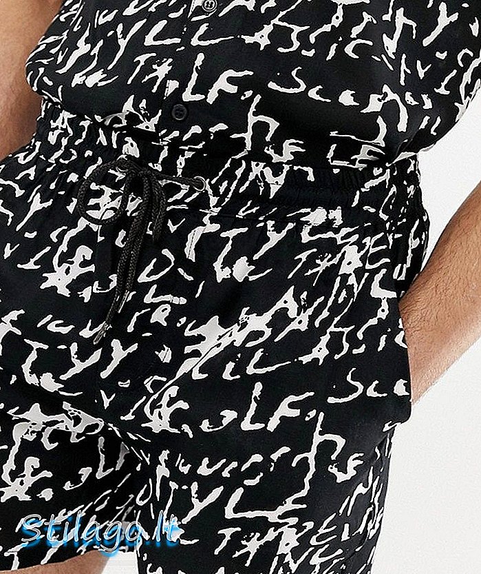 Shorts coordinati New Look con stampa in bianco e nero