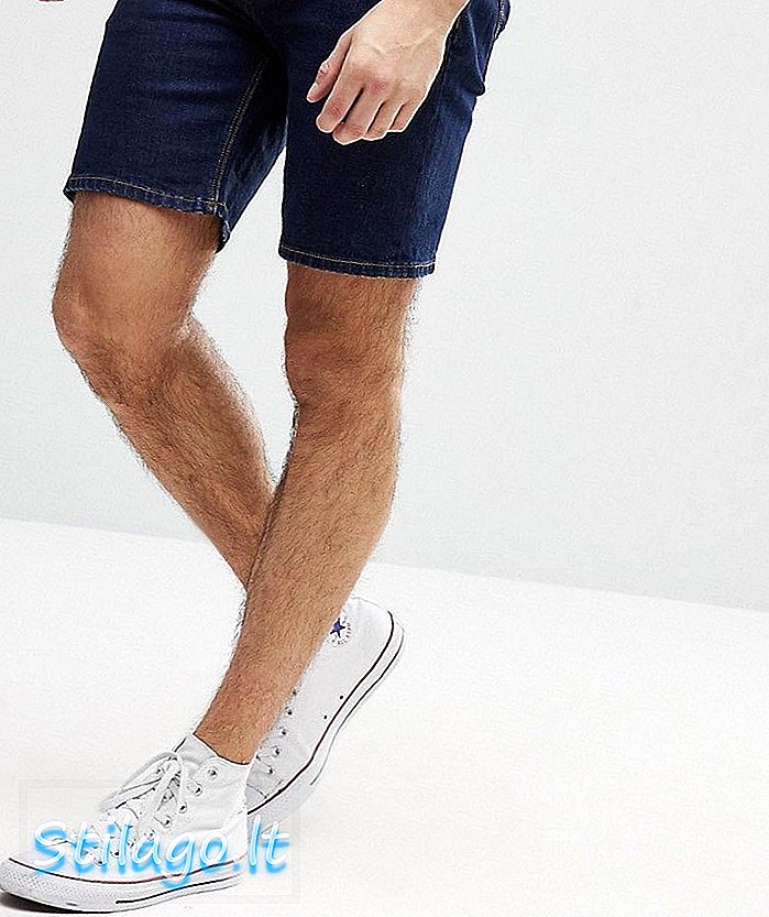 Pantalones cortos de mezclilla ajustados en azul índigo de ASOS