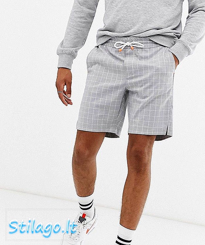 Bershka shorts i grå sjekk