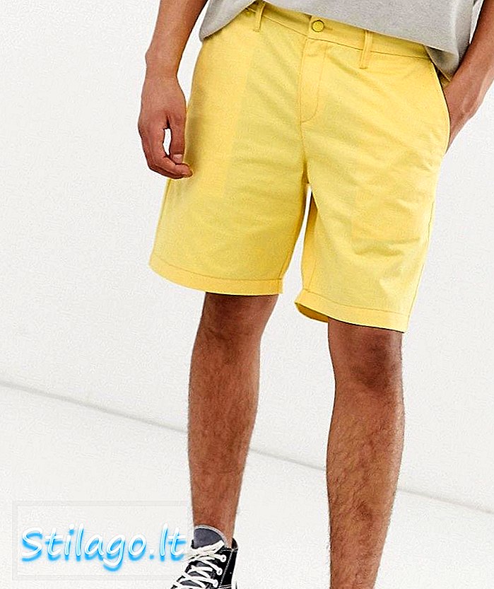M.C.Overalls Polycotton pracovné šortky v žltej farbe