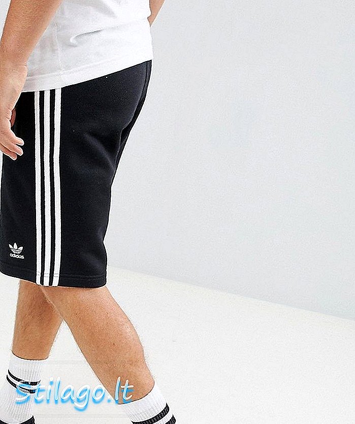 Adidas Originals 3-Stripe Jersey Shorts em preto DH5798