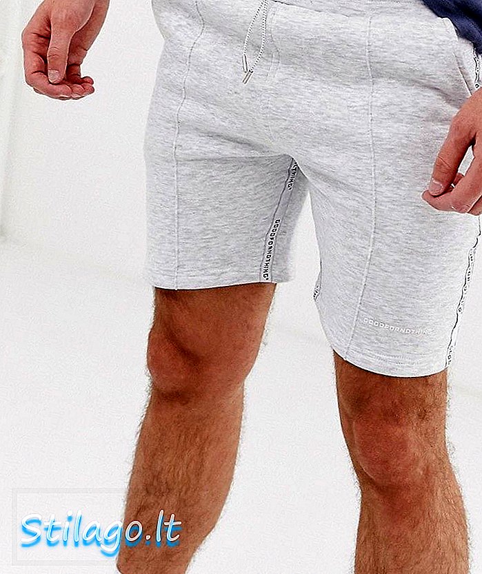 Good For Nothing-Shorts aus grauem Mergel mit Logo-Seitenband