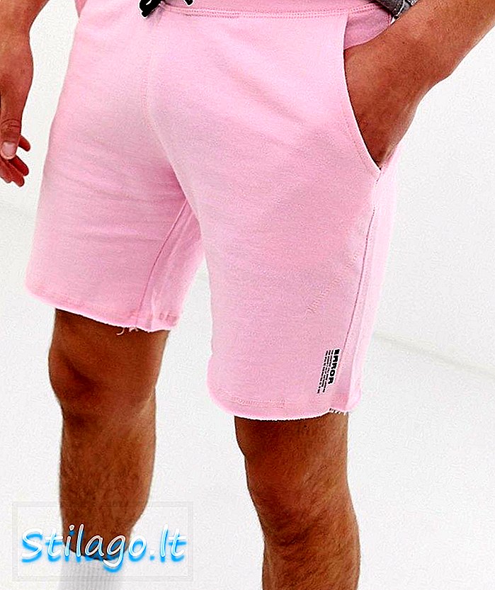 Pantaloni scurți Bershka jogger în roz deschis