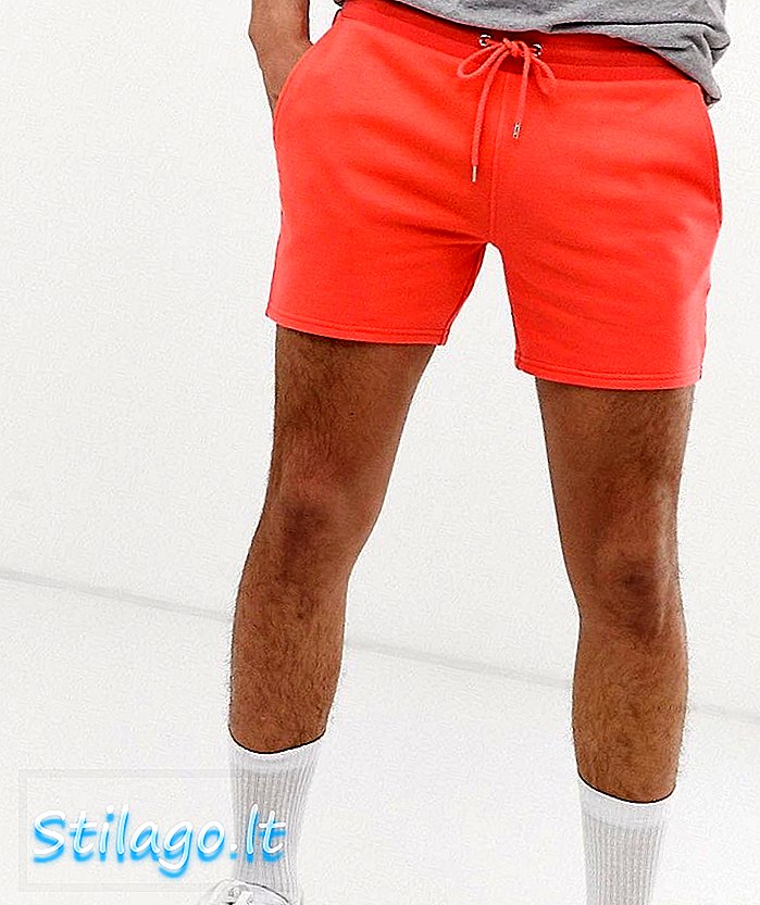 ASOS DESIGN - Short skinny en jersey rose de longueur plus courte