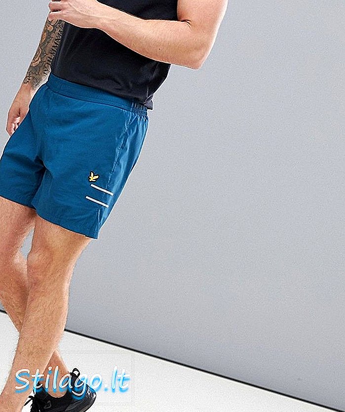 Lyle & Scott Fitness quần short chạy công nghệ cực cao trong teal-Blue