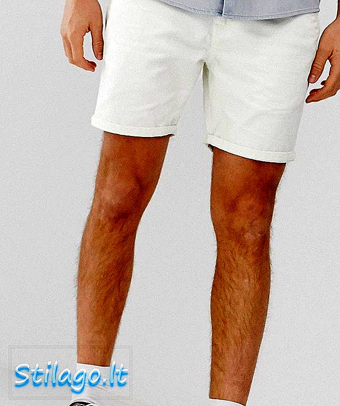 Brave Soul shorts chinos de corte slim en blanco
