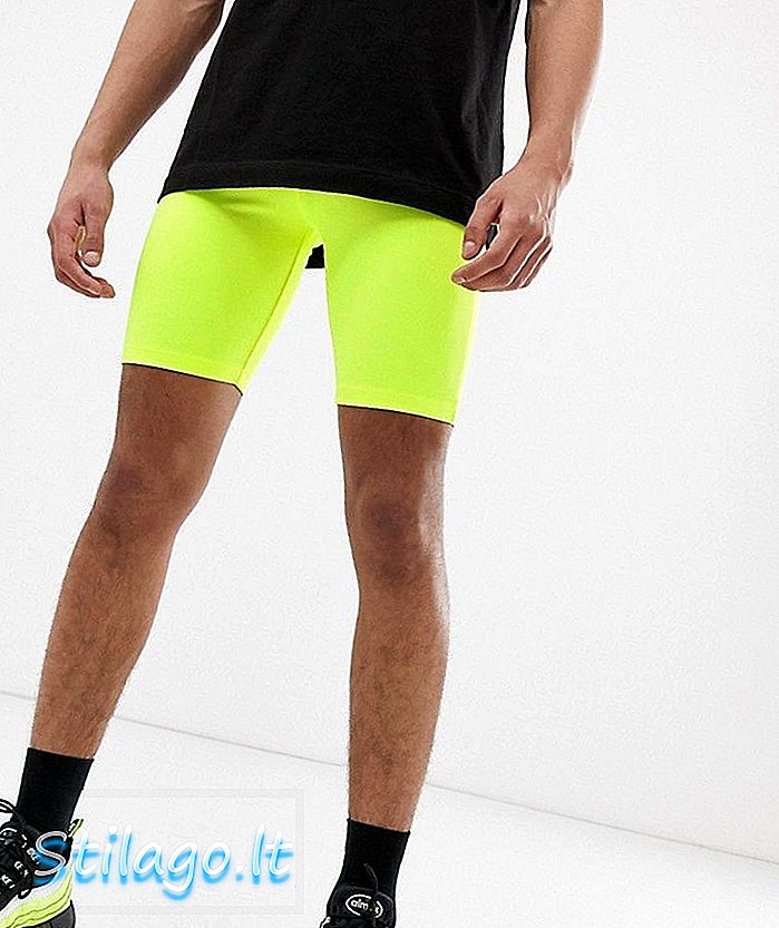 ASOS DESIGN megging shorts i neongult